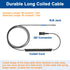 U10 Headset Adapter RJ9 to QD Cable for Plantronics Quick Disconnect Headsets Coil Cord Compatible with Cisco IP Phones 6945 7940 7942 7945 7960 7...