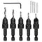 MulWark 82° Countersink Drill Bit Set incl. 5pcs Free Replaceable HSS Drill Bits for Wood?3/8" Quick-Change -Chamfered Adjustable Drilling Tool Ki...