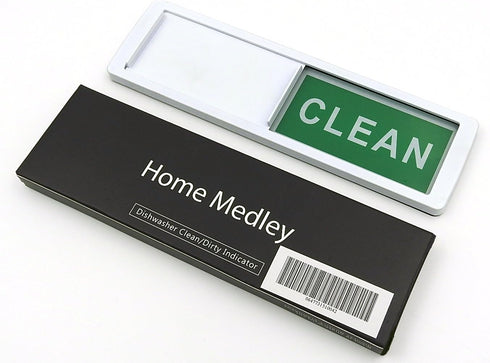 Dishwasher Clean Dirty Magnet Sign Indicator in White for All Dishwashers. Easily Determine If Dishes Inside the Dishwasher Are Clean or Dirty by Home Medley