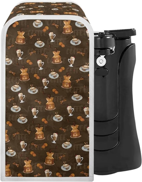Can Opener Cover Coffee Print Can Opener Dust and Stain Protection Small Applicance Cover for Kitchen Fits Most Electric Automatic Can Openers...
