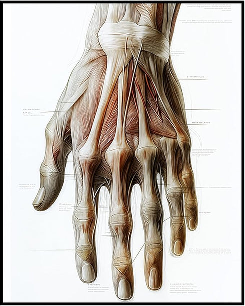 Posterizer 1 pcs-artistic illustration of the human hand 1-Teachers & Classrooms-Abstract & Modern Art-School and classroom art- unframed wall art...