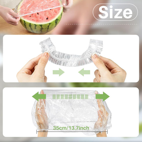 Sukh 100PCS Bowl Covers Reusable - Thickend&Sturdy Plastic Bowl Cover Elastic Food Covers Stretch Reusable Disposable Food Storage Fresh Keeping B...