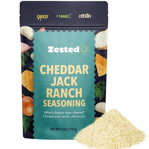 Cheddar Jack Ranch Seasoning - XL 6 oz Bag - Zested Tangy Cheddar Jack and Cream Ranch Spice Blend - Gluten Free and Nut Free - Goes Great On Snac...