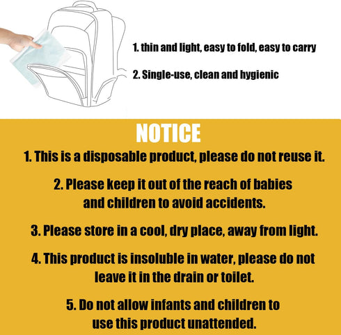 40 pcs Disposable Bibs and Placemats for Baby, Leak Proof Travel Feeding Bibs and Place Mats for Infants Toddlers for Traveling and Outdoor Use...