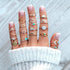 FUTIMELY Boho Retro Stackable Rings Sets for Teens Girls Women Rhinestone Knuckle Joint Finger Kunckle Nail Ring Sets (A?19PC)...