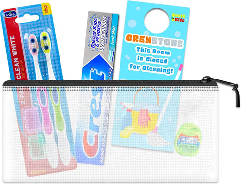 Oral Care Traveling Kit for Adults - Bundle with Travel Toothbrush, Floss, Toothpaste, and More for Men and Women | TSA Friendly Toothbrush Set...