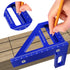 3D Multi Angle Measuring Ruler, 45 90 Degree Triangle Scriber Square Protractor, Miter Triangle Ruler Measuring Tool for Engineer Carpenter Woodwo...