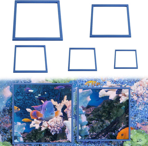 5pcs Aquarium Floating Plant Rings, Square Foam Fish Feeding Corral Fish Tanks Food Rings Floating Plant Feeding Ring for Keeping Floating Plants ...