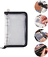 Black A5 Binder Cover 6 Ring Notebook Binder Clear Soft PVC Zipper Binder A5 Budget Binder Folder A5 Planner Cover Refillable Notebook Shell for J...
