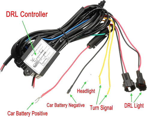 iJDMTOY Universal LED Daylight DRL Automatic ON/Off Controller Module Box Relay...