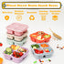 6 Pack Snack Containers, 4 Compartment Bento Snack Box Container, Reusable Meal Prep Lunch Containers for Kids Toddler Adults, Divided Food Contai...
