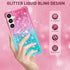 for Samsung Galaxy S24 Case with Screen Protector,Luxury Glitter Bling Liquid Floating Cute Women Girls Shockproof Slim Silicone Soft TPU Shockpro...