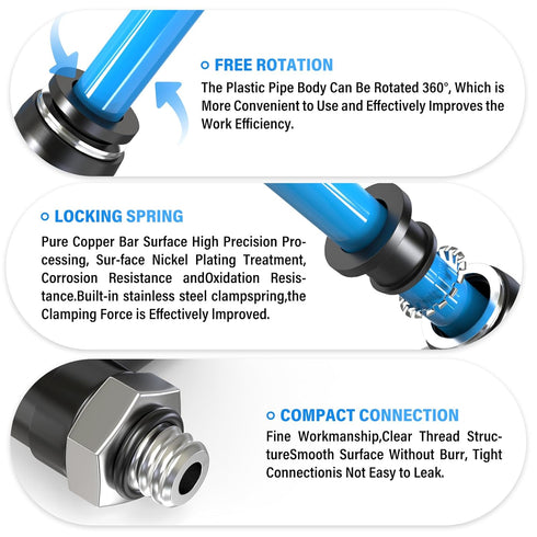 TAILONZ PNEUMATIC Male Elbow 4mm Tube OD x M5 Thread 90 Push to Connect Fittings PL4-M5 (Pack of 10)...