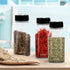 RoyalHouse - 6 Pack 14 Oz Plastic Spice Jars with Black Cap, Clear and Safe Plastic Bottle Containers with Shaker Lids for Storing Spice, Herbs an...