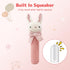 Organic Cotton Stuffed Animal Rattle Baby Toys, Hand Grip Rattle Squeaker Sticks Toys, Bunny Cuddle Cloth and Ring Rattle Plush Toy Set for Newbor...