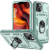 Case for iPhone 13, Shockproof Impact Resistant with Slide Lens Protective Cover Case for iPhone 13 (6.1 inch) (Grey Green)...