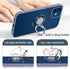 Hython Case for iPhone 12 Case & iPhone 12 Pro Case with Ring Stand, Clear Body with 360° Rotatable Ring Holder Magnetic Kickstand, Soft TPU Shock...