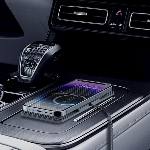 Wireless charger Magnetic Wireless car charger Charging pad Fast Wireless phone charger for car cell phone cordless charger Compatible with iphone...