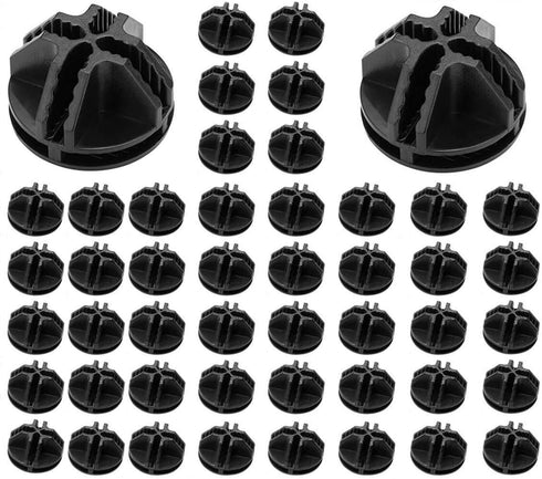 Wire Cube Plastic Connector 50Pcs Wire Grid Cube Organizer Connector for Modular Closet Storage Organizer and Wire Shelving (Black)...