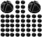 Wire Cube Plastic Connector 50Pcs Wire Grid Cube Organizer Connector for Modular Closet Storage Organizer and Wire Shelving (Black)...