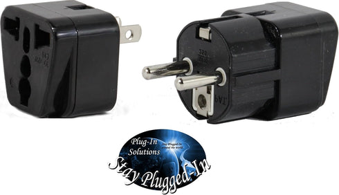 Peru Travel Adapter Plug for USA/Universal to South America Type A & E (C/F) AC Power Plugs Pack of 2...