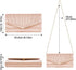 Larcenciel Clutch Purses for Women, Bling Vertical Lines Envelope Evening Bag w/Chain, Formal Ladies Handbags,9.05x1.97x4.72...