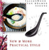 12 Pieces Ramen Set: 4 Black Spoons, 4 Chopsticks And 4 Stand rest. Asian Soup Spoons. Unbreakable Melamine Made. Perfect For Japanese And Chinese...