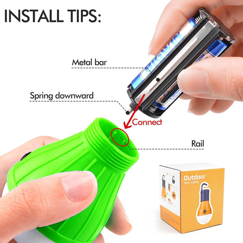 FLY2SKY Tent Lamp 4 Packs Portable LED Tent Lights Clip Hook Hurricane Emergency Lights LED Camping Lights Bulb Camping Lanterns Camping Equipment...