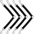 4 Pieces No Tangle Dog Leash Couplers Black Double Clip Leash for Dogs Two Clasp Dog Double Leashes 0.6 Inch Wide Heavy Duty Nylon Leash Splitter ...