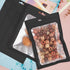 100 Pieces Resealable Mylar Bags with Clear Window Smell Proof Bags Packaging Bags Foil Pouch Zip Bags for Food Self Sealing Storage Supplies (Bla...