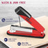 Metal Stapler Heavy Duty 50 Sheet Capacity with 1750 Staples and Staple Remover, Red Stapler Full Strip Staplers for Desk, No Jam, Non-slip Office...
