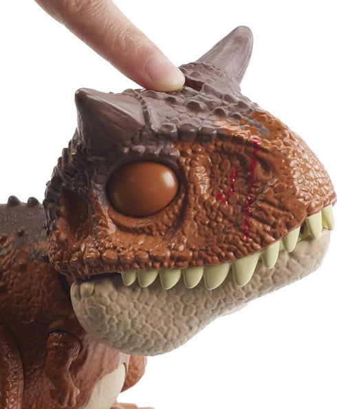 Mattel Jurassic World Camp Cretaceous Action Figure, Chompin’ Carnotaurus Toro Dinosaur Toy with Chimping & Other Motion...