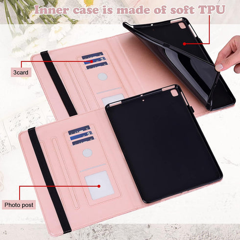 Case for Xiaomi Redmi Pad 10.61 Inch 2022,Embossed Design Deer&Tree PU Leather Flip Stand Case with Pen Holder Elastic Band for Redmi Pad 10.61 Ta...