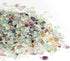 T4U Crystal Chips Stone Crushed Quartz Glass 1LB - Fluorite Tumbled Gravel Small Decorative Pebbles Bulk, Mini Polished Rocks Pieces for Crafts, V...