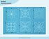 Score of Four Motif Stencil, Continuous Line Template for Free Motion Quilting, Domestic Machine Quilting, Hand Quilting, Long-Arm Quilting (30692...