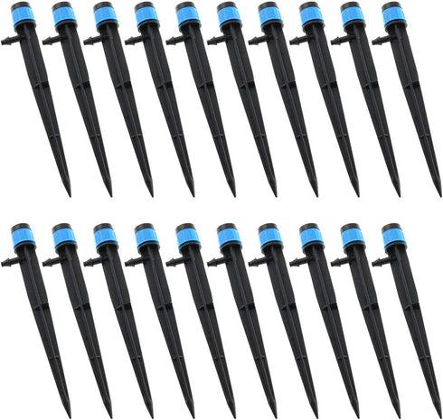 E-outstanding 20-Pack Irrigation Drippers 360 Degrees Adjustable Full Circle Type Micro Spray Drip Emitters Watering Sprinklers Garden Water Irrig...
