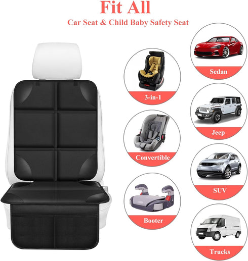 Car Seat Protector for Child Car Seat, Thick Padding Seat Protector Under Baby Car Seat, 600D Waterproof Non-Slip Fabric Car Seat Cover for Child ...