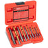 10-Pieces Screw Extractor Set, 37# Cr-Mo & 6542 HSS Steel Cobalt Left-Hand Drill Bit, Easy Out Broken Bolt Remover Reverse, Ez Out Stripped, Round...