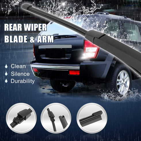 X AUTOHAUX Rear Windshield Wiper Blade Arm Set 335mm 13 Inch for Volkswagen Tiguan 2007 2008 2009 2010 2011 2012 2013 2014 2015 2016 2017...