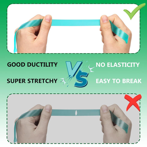 Stretch Tie Tape Roll, 2 Pack Total 300 Feet 1/2"" Garden Tie Tape Thick Sturdy Garden Plant Ties Green Vinyl Plant Ribbon Gardening Tools Green G...