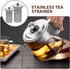 HEMOTON Tea Infusers for Loose Tea: 2Pcs Stainless Steel Tea Strainers Fine Mesh Tea Steeper Tea Diffuser Teapot Replacement Tea Basket Insert for...