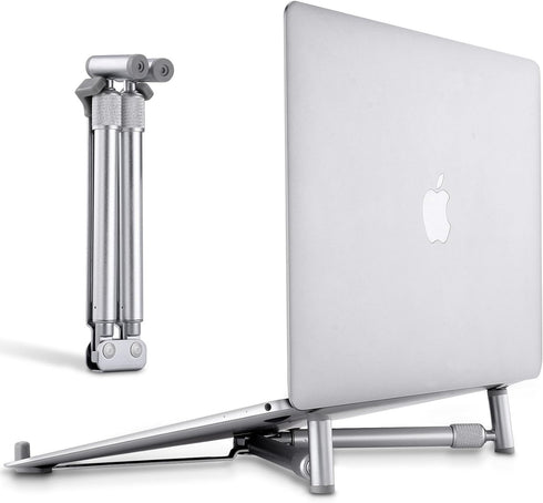 Portable Laptop Stand, Adjustable Laptop Stand for MacBook Pro, Aluminum Desk Foldable Compact Universal Computer Cooling Stand for 12 13 15 17 in...