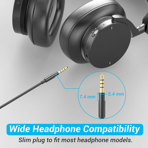 Cubilux 3.5mm to 3.5mm Headphone Cable, Replacement Headphone Cord Compatible with Sony WH-1000XM5/XM4/XM3, WH-CH720N/CH710N, Marshall Major 4/3/2...