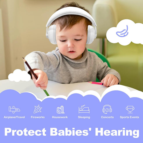 HZ002 Baby Ear Protection, Noise Cancelling Headphones for Babies and Toddler 3 Months up to 24 Months, Baby Earmuffs for Fireworks, Sleeping, Con...