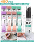 Nicpro 0.7 mm Mechanical Pencils Set with Case, 3PCS Metal Drafting Pencil, Pastel Mechanical Pencils 0.7 With 480 PCS HB Pencil Leads, 3 Erasers,...