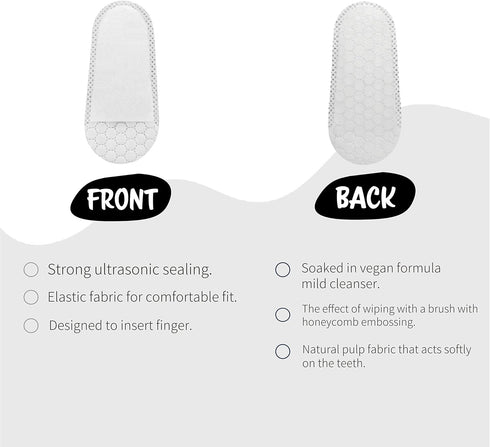 Pet Finger Tooth Paste BBQ (50 Wipes) Easy-to-use Disposable pet Finger Tooth Wipes...