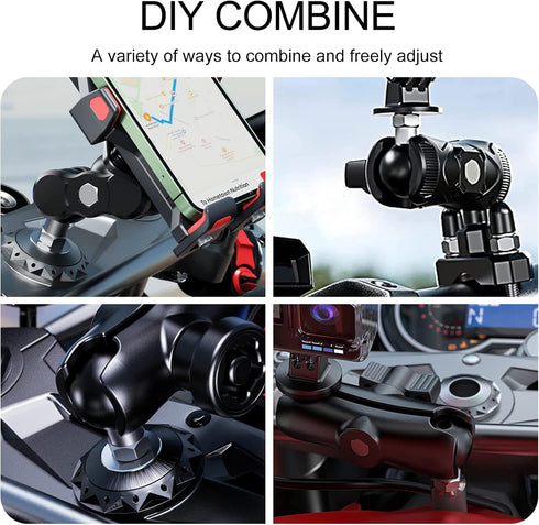 1 inch Ball Mount Adapter Threaded Post M8x1.25mm Compatible with RAM Mounts for Action Camera Tripod Ball Adapter Bike Motorcycle ATV Rearview Mi...
