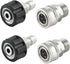 Willdone Pressure Washer Quick Connect Kit, Stainless Steel M22 14mm to 3/8 Inch Quick Connect Fittings for Power Washer, 4 Pack...