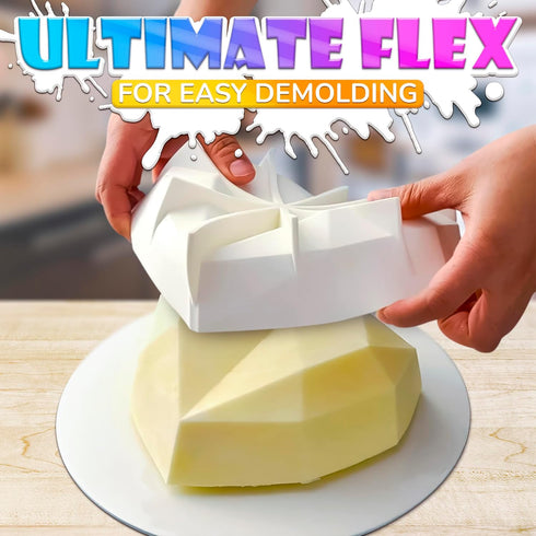 Breakable Heart Mold – Flexible Heart Molds Silicone for Baking & Freezing, Heat-Resistant Cake Mold (7.3"x6.5"x2.2") – Easy Demolding, Designed f...