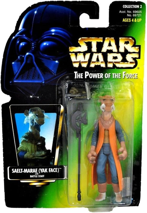 Star Wars, The Power of the Force Green Card, Saelt-Marae (Yak Face) Action Figure, 3.75 Inches...